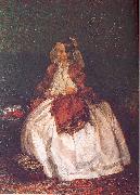 Adolph von Menzel Portrait of Frau Maercker Germany oil painting reproduction